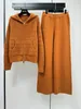 Womens Tracksuits Winter loro Goat Cashmere Sweater Zipper Coats Suit Pants piana