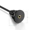 3.5mm Male to Female Car Truck Dashboard Panel Flush Mount Cable AUX Audio Jack Waterproof Extension Cable