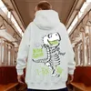 Erkek Hoodies Sweatshirts Matta Yeni Hip Hop Hipster Beyaz Kapüşonlu Süveter Erkekler Sweat-Shirt gevşek sokak kıyafetleri Y2K Gym Giyim Karikatür Giysileri Bapeyolq