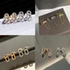 Designer de alta qualidade orelha Studs Brincos Messik série Único diamante deslizante brincos assimétricos para mulheres jóias festa de casamento amantes de luxo presente