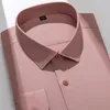 Men's Casual Shirts High End Shirt Long Sleeved Solid Color Top Cardigan Business Dress Pocket Less Suit Inner Lining