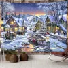 Tapissries Christmas Snowman TapestryNew Year Tapestry Hanging Home Decor Bakgrund Tyg Het Sale målning Wallvaiduryd