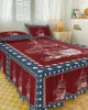 Bed Skirt Five-Pointed Star Sailing Ship Elastic Fitted Bedspread With Pillowcases Mattress Cover Bedding Set Sheet