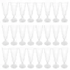 Copos descartáveis canudos 40pcs portátil multiuso transparente coquetel bebidas taça vinho tinto flautas transparentes