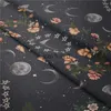 Tapisseries murales suspendues en tissu avec Phase de lune, tapis à fleurs botaniques et florales pour fond de chambre à coucher, décoration de maison