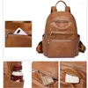 Schule Taschen Weiche PU Leder Frauen Rucksack Casual Weibliche Rucksack Designer Schulter Tasche Große Kapazität Für Mädchen Rucksäcke Mochil