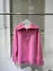 Womens Sweaters Winter loro Zipper Lapel Cashmere Knit Pullover Tops piana