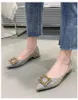 2024 Spring Woman Pointed Toe Kawaii Thick Heels 3cm High Heel Elegant Fashion Casual Female Barefoot Shoes 240117