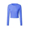 Chemises de Yoga à manches longues Lu-162 haut de sport Fitness Yoga t-shirt tenue de sport pour femmes gymnase Femme Jersey Mujer tenues de course 67