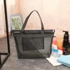 Bolsas de almacenamiento Bolsa de ducha de malla Tote portátil de secado rápido con bolsillo con cremallera Organizador de baño liviano Dormitorio universitario Baño Natación Playa