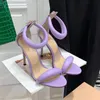 2024 neue Gianvito Rossi Stiletto Heels Sandalen Kleid Schuhe Stiletto Rose Metallic Leder Fuß mit Absatz Reißverschluss hinten Women Schoenen Zomerjurk Fabriek Schoeisel