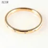 Band Rings 0.05ctw 1.3mm 5-Stones Style CVD HPHT Lab Diamond WeddBand Bezel SettRound Diadmond Band R14k Yellow Gold J240118