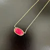 Designer-Schmuck-Halskette, Harz, ovale Druzy-Halskette, goldfarbene Kette, Drusy-Hexagon-Stil, Luxus-Designermarke, Modeschmuck für Frauen