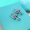 T GG oorbel Klassieke titanium stalen U-vormige stud Hoefijzergesp Oor manchet oorbellen met diamant luxe designer cadeau letter T thuis goud roos niet-vervagende sieraden