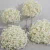 Dekorativa blommor 50/60/70/80cm vit baby andas rose konstgjord blommor boll bröllop bord mittpiece deco gipsophila blommig evenemang parti