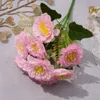 Fiore di simulazione all'ingrosso 9 piccoli fiori danza fiore tenuto in mano soggiorno ufficio tavolo da conferenza decorazione pallina bouquet di crisantemo RLY