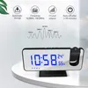 LED Digital Alarm Cock Table Watch Electronic Desktop Clocks USB Wake Up FM Radio Time Projector Funkcja drzemki 2 Alarm 240118