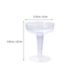 Engångskoppar Straws Cocktail Glass Transparent Champagne Safe Drinking Goblet Party Supplies for Wedding Banket (120 ml)