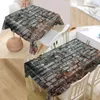 Table Cloth Arrival Custom Stone Waterproof Oxford Fabric Rectangular Tablecloth Home Party 0918