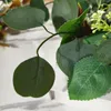 Fleurs décoratives feuilles d'eucalyptus artificielles couronne d'anneaux de bougie décor de table fait à la main pour le printemps été robuste léger polyvalent