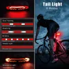 Luces Sectyme Bicicleta Luz trasera de motocicleta Alarma Luz de freno Inalámbrica Impermeable Control remoto Luz trasera de bicicleta con señales de giro Bocina