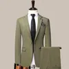 Abiti da uomo di alta qualità (pantaloni da completo) Versione coreana Quattro stagioni Casual Slim Fashion Business Gentleman Suit Due pezzi