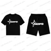 Men's Tracksuits Y2K NOFS Letter Graphic Print Men's Short Sleeved T-shirt + Shorts Two Piece Set Casual Tracksuit Men's Oversized Set T240118