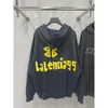 Versión Sudaderas con capucha Balencigaas Diseñador Sudadera con capucha Inicio Moda para hombre 23ss París Nueva Cinta Impresión Lavado con agua Viejo Cremallera Cardigan Con capucha Para hombre Para mujer Prendas de abrigo M MCJI