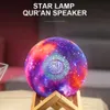 Speakers Quran Bluetooth Speaker Moon Lamp with Support Shelf APP Control Night Light with Quran Recitation Translation Speaker