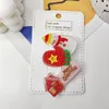 Hair Clips Christmas Cartoon Acrylic Apple Schristmas Tree Nowman Girl Duckbill Clip Barrette Accessories