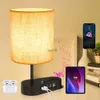 Desk Table Clocks LED Fabric Table Lamp Multifunctional Desk Lamp wiht Bluetooth LED Display Screen Clock Music Alarm Clock Touch Bedside Lamp YQ240118