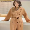 Designer Maxmaras Cashmere Coat Womens Wool Coats 30 Velvet Max Classic 101801 Camel High -End Douteide per autunno e inverno New Woo 49pb