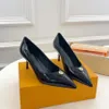 Fashionable High Heel Pumps Women Luxurious Leather Designer Dress Shoes Classic Leopard Print Pointed Toe Shoes Party Wedding Shoe
