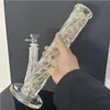 Glass Percolator Bongs Hookahs Blue Matrix Perc 두꺼운 안경 봉