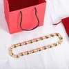 Ketten Neue Goldniet Halskette für Frauen Herren Edelstahlkette Mode Luxus Trendy Fairy V Schmuck Hohe Qualität Klassisches Halsband