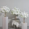 Dekorativa blommor Vita konstgjorda orkidéer Flower Ball Wedding Table Centerpiece Decor Floral Scene Layout Window Road Leads Props