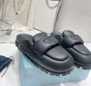 مصمم النعال ناعم مبطن nappa الجلود sabots slipper نساء عالي الجودة shearling slippers