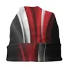 BERETS BONNET BONNET WARK WART KNITTING HAT Red and White Gothic Geometric Skullies Beanies Caps 성인 추상 비니 모자 야외 스키 모자