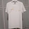 Balmani Tshirt Designer Original High Quality Mens Tshirts Laser Gilding Letter Sequin Half Sleeve Casual Loose Tshirt