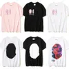 メンズTシャツ夏のための夏の綿Tシャツ胸のクラシックパターンプリント装飾