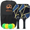 Juego de paletas de Pickleball, juego de Pickleball de grafito aprobado por USAPA de 2 raquetas, 4 pelotas de Pickleball, raqueta de Pickleball de tenis de playa 240117