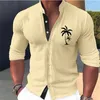 Men's Casual Shirts Fashion High Definition Parrot Print Long Sleeve Solid Color Shirt Design Simple Soft And Comfortable Fabric Top