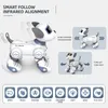 Funny RC Robot Electronic Dog Stunt Dog Voice Command Programmable Touch-sense Music Song Robot Dog for Children's Toys 240117