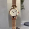 Relógio feminino de alta qualidade, elegante e luxuoso, mostrador pequeno, tira de aço de malha de 27 mm, designer clássico de movimento de quartzo, relógio à prova d'água de safira