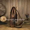 10A + Sac de haute qualité Retour Japonais et Coréen Fou Sac à dos en cuir fait à la main pour hommes Voyage en plein air Cheval Cuir de vache Casual Ordinateur