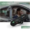 Bluetooth Car Kit Sun Visor Speaker Phone Mp3 Music Player Wireless Hands Receiver Charger 20Pcs Drop Delivery Automobiles Motorcycles Dhwmh