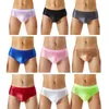 Unterhosen für Herren, Öl, glänzend, glatt, Unterwäsche, niedrige Leibhöhe, Slips, Höschen, Dessous, elastischer Bund, einfarbige Badebekleidung