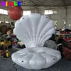 4mW (13.2ft) With blower wholesale Advertising Promotion inflatable sea shell with LED lights clam giant Mermaid stage dance parade decoration