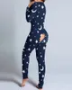 Frauen Weihnachts-Onesies mit Gesäßklappe für Erwachsene, sexy Nachtwäsche, Strampler mit offenem Hintern, Pyjama, Overall, Weihnachtspyjama, langes Nachthemd 240117