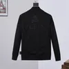 Pleinxplein Men's Tracksuits PP Skull Cotton 2 -Piece Hooded Sweatshirt Pants Sportwear Plein Suit Hoodie and Pant 875 Black